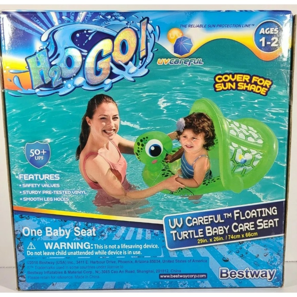 *New! Box H2O Go Inflatable Floating Turtle Baby